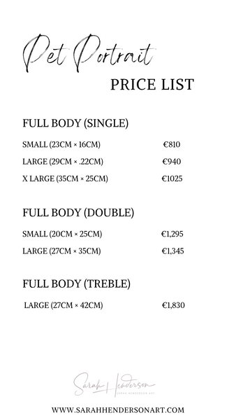 Pet Portrait - (Dogs and Cats) Full Body (Excl. Deposit)