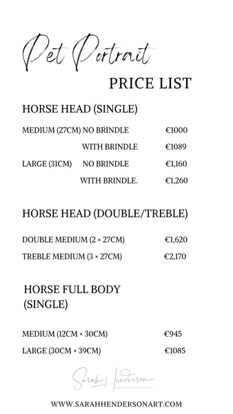 Pet Portrait - (Horses) Head (Excl.Deposit)